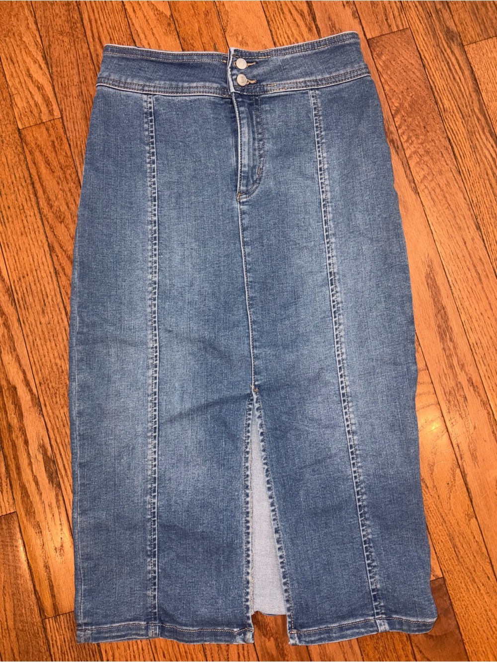 We the Free denim pencil skirt 26